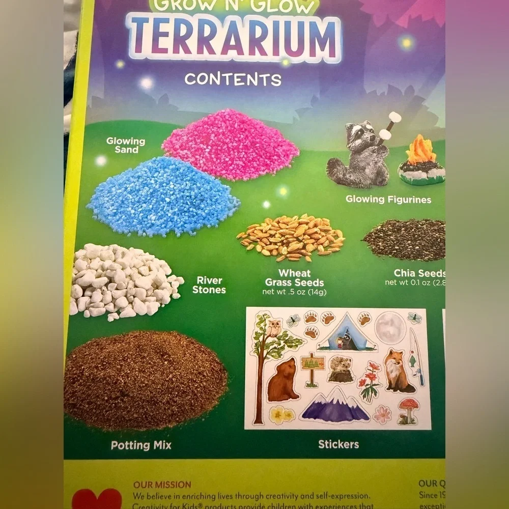 Creativity for Kids Grow 'n Glow Terrarium Kit NEW Sealed Box